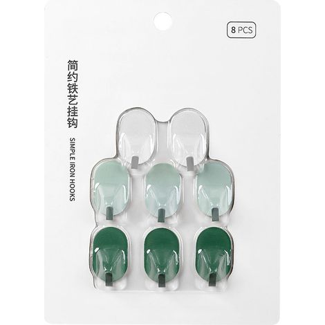 Selbstklebende Wandhaken – Set mit 8 robusten Metallhaken mit Tiermotiven – Einfache, spurlose Montage für Küche, Bad und Büro (1/5)