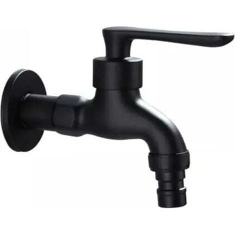 Robinet de jardin extérieur vintage avec eau froide et interface de commande unique (sorties 1/2 pouce - entrées 1/2 pouce), adapté au jardin et au lavage.