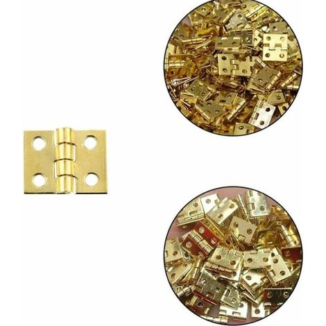 100 pezzi Mini cerniere pieghevoli piatte cerniere a vite adatte per mobili, porte, finestre, ecc.