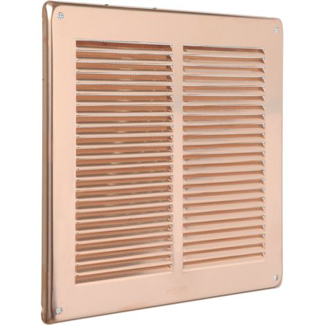 La Ventilazione GRA24R Griglia Quadra da Sovrapporre, Rame, 240x240 mm (1/5)