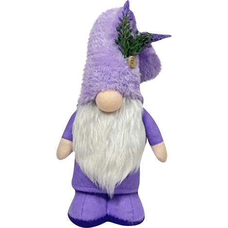 Gnome - Lavande - Décor De Noël Et De Jardin - Statue Debout Sans Visage - Ornement Intérieur Extérieur - 1 Pièce (1/4)