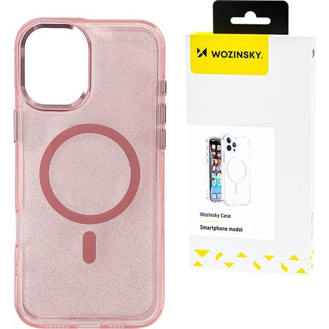 Wozinsky Glitzerhülle für Samsung Galaxy S25 – Pink mit Glitzer (1/5)