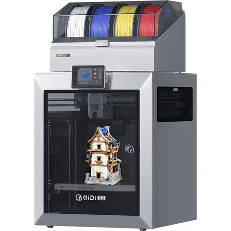 QIDI Q2 Combo Imprimante 3D, FDM à boîtier fermé avec chambre chauffante à 65 °C, filtration d’air ultra-fine, vitesse élevée de 600 mm/s, caméra IA, mise à niveau automatique complète, volume d’impre (1/5)