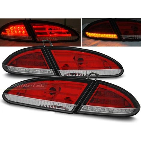 Paire de feux arriere Seat Leon 1P 05-09 LED rouge blanc (1/2)