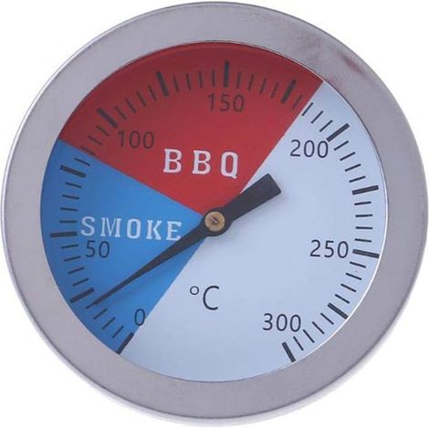Thermometre Barbecue - Plage 0 À 300 °C - En Acier Inoxydable - Diamètre 52 mm - Pour Grill Fumoir Four Extérieur - Unité (1/5)