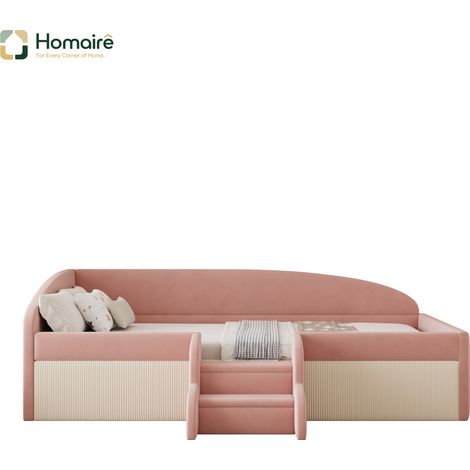 Bettgestell Mehrfarbig aus Polyester 201 x 99 x 62 cm Samt HOMAIRE (1/5)