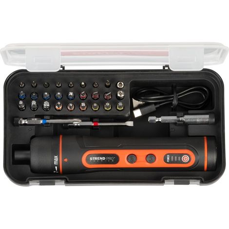 Akkuschrauber Strend Pro, 3,6 V, wiederaufladbar, 31-teiliges Set im Koffer (1/5)