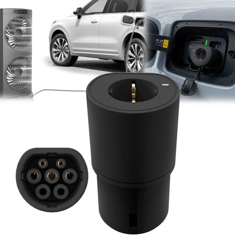 Adaptateur V2L pour véhicule électrique 2,5 kW 10A 220V Type 2 vers prise standard EU – Étanchéité IP54 – Utilisation extérieure et camping (1/5)