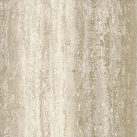 Holden Decor Statement Distressed Stripe Wallpaper Beige Metallic Paste Paper (1/4)