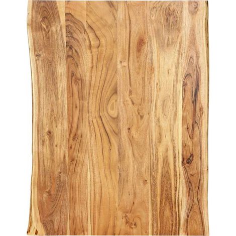vidaXL Dessus de table Bois d'acacia massif 80x(50-60)x2,5 cm (1/5)