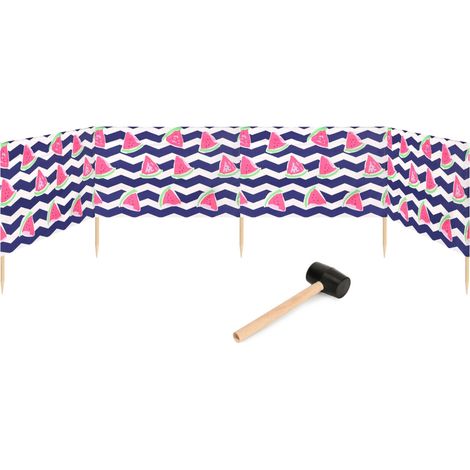 Garronda Strand Windschutz Sichtschutz 5m lang Plus Gummihammer GAEX001 (Wassermelone-2, 5 m) (1/5)