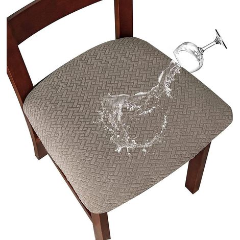 Wasserdichte Stuhlhussen 4er Set, abnehmbar, waschbar, für Esszimmer, Küche, Hotel (1/5)