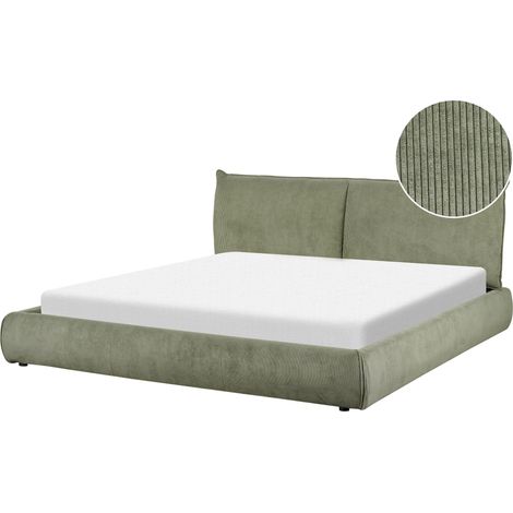 Waterbed Corduroy VINAY 180 x 200 cm (EU Super King) Olive Green (1/5)