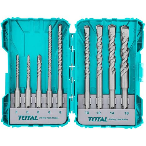 Brocas TOTAL, juego de 9 piezas, SDS Plus, industriales TACSDL30901