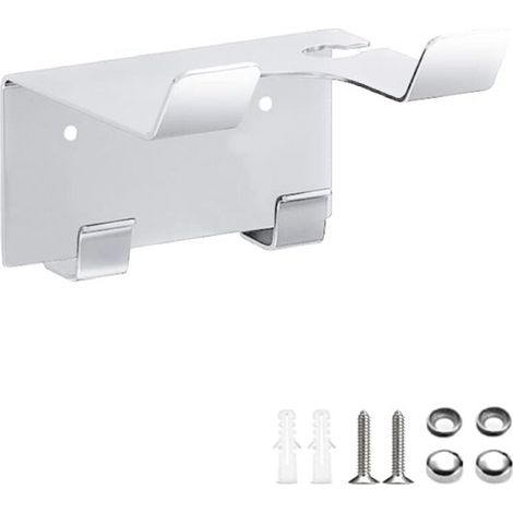 Hair Dryer Holder,Hair Dryer Holder Wall Mounted Hair Dryer Holder Stainless Steel Hair Dryer Holders Wall Mount for Hair Dryer,Silver (1/5)