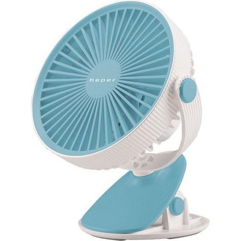 Beper Mini ventilateur portable blanc compact et rechargeable