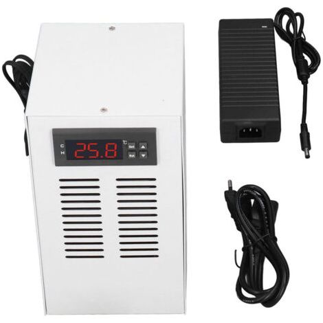 Refroidisseur D'aquarium, 72 W 3 L Min 30-35 DB Refroidisseur D'eau à Faible Bruit D'aquarium Spécial Silencieux Compresseur de Réfrigération avec Contrôle (Prise. (1/5)