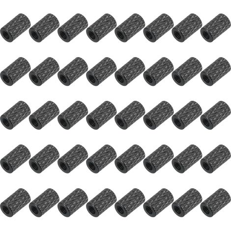 50Pcs M3 x 8mm Entretoise Moleté Aluminium Boulon Connecteur Noir (1/5)