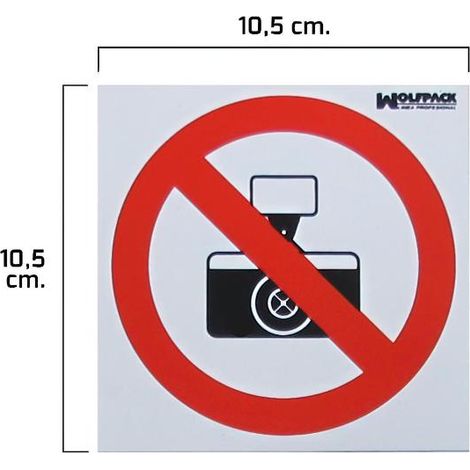 Cartel Prohibido Hacer Fotografias 10,5x10,5 (1/2)