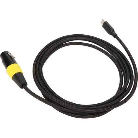 Câble XLR vers USB-C flexible, adaptateur de connecteur USB-C mâle vers XLR femelle pour PC, téléphone et tablette, 2 mètres / 6,6 pieds (1/5)