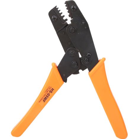 Ratschen-Crimpzange mit orangefarbenem Griff, Kabelcrimpwerkzeug 0,5–6 mm, 20–10 AWG (1/5)