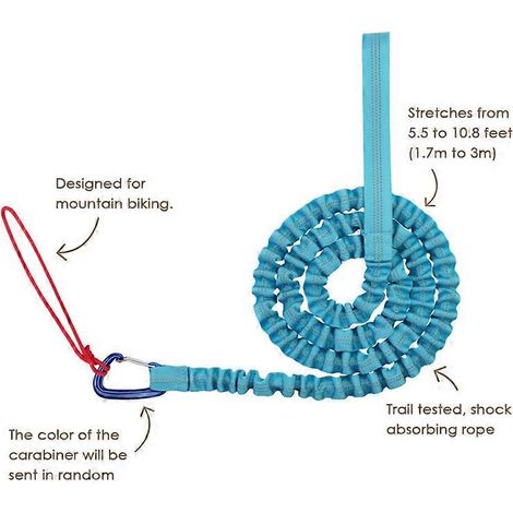 Corde de remorquage élastique extra-résistante pour vélo, câble de traction robuste avec mousqueton, corde de rallye parent-enfant pour VTT et fourgonnette (1/2)