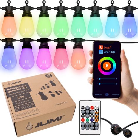 12 m lange, mehrfarbige LED-Lichterkette mit Smart-Funktion und TUYA-App-Steuerung (1/5)