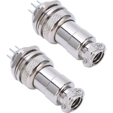 Stück Luftfahrtsteckverbinder aus Zinklegierung, Stecker und Buchse, 20 mm, AC/DC 250 V, 6-polig (1/5)
