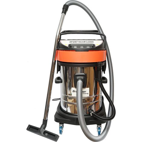 Aspirapolvere industriale professionale per liquidi e solidi, 3000W, 220W, volume 70L, corpo in acciaio inox Breckner Germany (1/5)