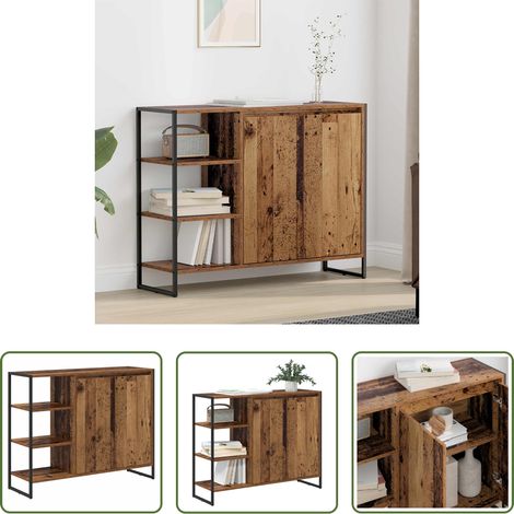 Altholz Schrank - Seitenschrank Altholz 96,5 x 30 x 75 cm Holzwerkstoff (1/5)