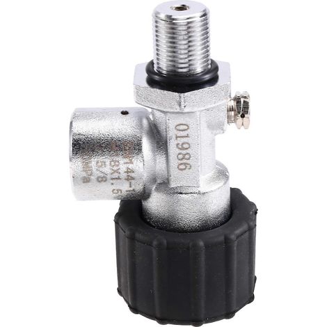 Station de remplissage de bouteilles de plongée 4500 psi (300 bar) avec adaptateur G5/8 HPA et valve M18x1,5 (1/5)