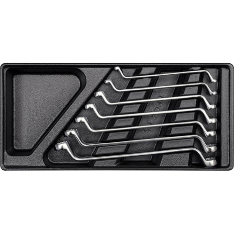 WKŁAD DO SZUFLADY KLUCZE OCZKOWE ODGIĘTE 6- 19MM 7 CZĘŚCI - YT-5533
