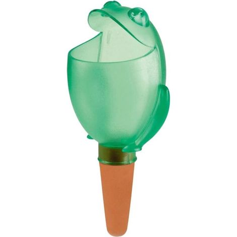Distributeur d'eau Froggy M, vert, 15 cm, capacité de 140 ml pour jusqu'à 4 jours d'arrosage des plantes (18)