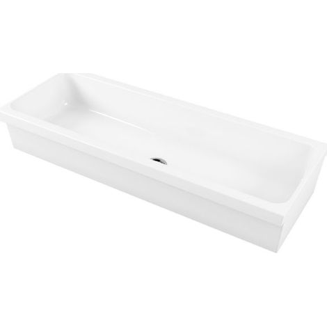 Lavello a canale Community cm. 120x45xh20 bianco lucido di