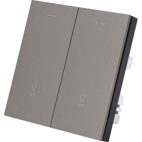 Interrupteur Connecté WiFi avec Contrôle Vocal et Programmation, Design Murale Noir et Doré, Compatible 100‑240V AC (1/5)