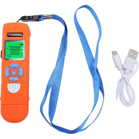 Compteur de puissance optique-70-+ 10dBm précis 850-1650nm, 10 longueurs d'onde, testeur d'atténuation de Fiber optique Rechargeable avec test RJ45 (1/5)