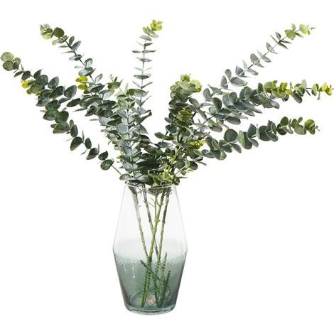 3 morceaux d'eucalyptus artificiel avec 5 tiges, branches d'eucalyptus artificielles (1/5)