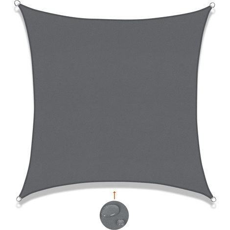 Voile d'ombrage Rectangulaire 2x2m Gris Anthracite Imperméable Toile Ombrage UV Protection pour Patio Jardin, Terrasse,Extérieur, Balcon (1/5)