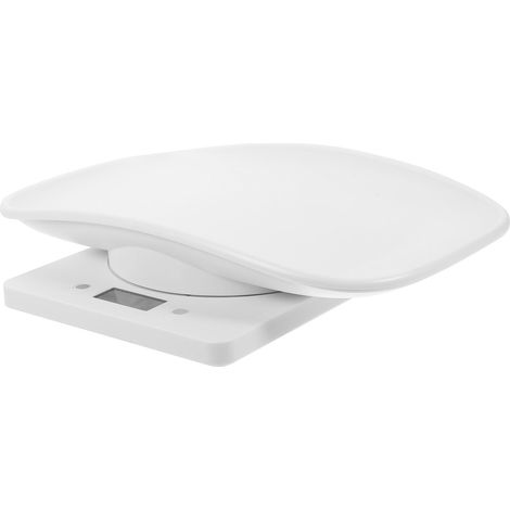 Balance électronique compacte, calculatrice nutritionnelle numérique, plateau de pesée blanc (1/5)