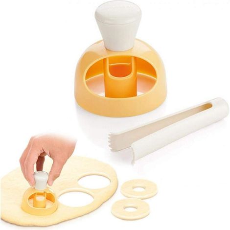 Moule à beignets en plastique pour gâteau, machine à découper les beignets frits à faire soi-même (1/4)