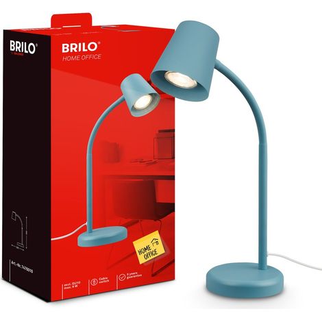 Lampada da tavolo, blu tortora, 1xGU10/max. 9W escl. (1/5)