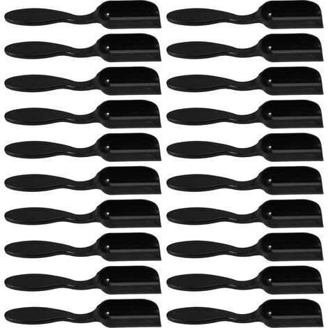 Ensemble de 20 Mini-pelles de Jardin en Plastique Noir, Outils de Jardinage Miniatures pour Plantation et Repiquage de Plantes Succulentes, Truelles Légères et Ergonomiques