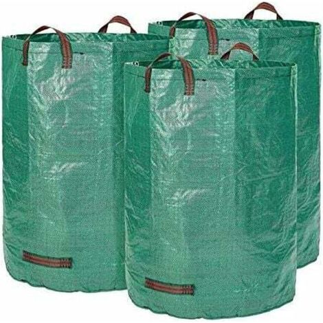 Sacs de jardin Premium XXL - Sacs à déchets de jardin robustes en polypropylène (PP) 150 g/m² extrêmement robuste - Sacs à feuilles autoportants et pliables (1/4)