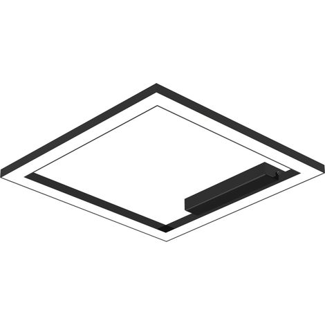 LUMICOM FRAME Plafoniera, STRIP LED, 30W/m, 3000K, metallo, nero lucido, L40cm (1/2)