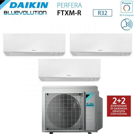 Climatizzatore Condizionatore Daikin Bluevolution Trial Split Inverter serie FTXM/R PERFERA WALL 7+7+9 con 3MXM40N R-32 Wi-Fi Integrato 7000+7000+9000 Garanzia Italiana - Novità