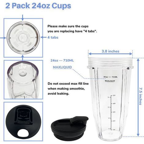 set of colors: see photo. Material: plastic. Compatible with Nutri Ninja blender accessories. (1/5)