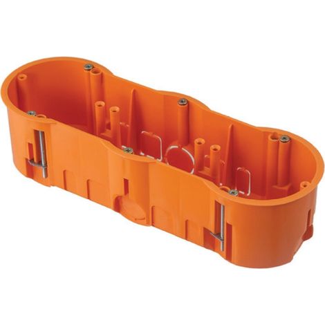 Caja triple para pladur con tornillos, profunda - A.0041PG