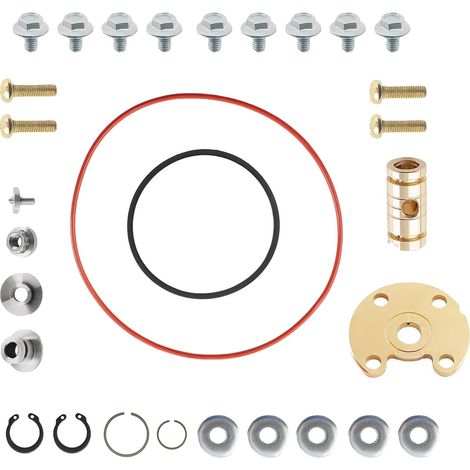 Kit de reparación de turbocompresor, cojinete de empuje de 360°, piezas completas incluidas. (1/5)