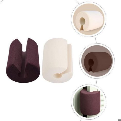 Butoir De Porte - Protection Anti-pincement Doigts En Mousse Nbr - Pour Portes Intérieures Cuisine Salle De Bain Chambre - Lot De 4 (1/5)