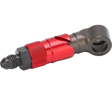 Schnellkupplungs-Adapter für Bremsleitungen, gebogen, universell für Öl-, Kraftstoff- und Flüssigkeitsschläuche, rot